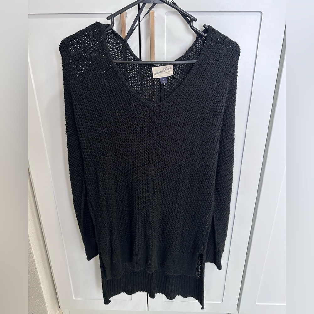 Black Open Knit Women’s Sweater